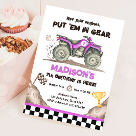 Quad-ATV-Geländestrecken-Offroad-Rennsport Mädchen Einladung