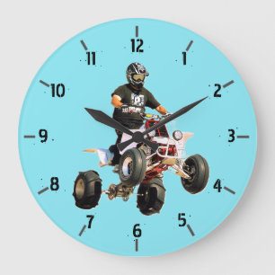 Quad Bike Große Wanduhr
