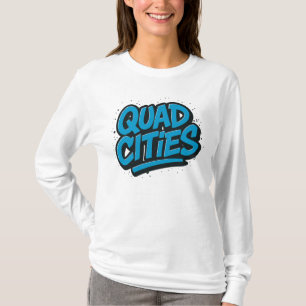 Quad Cities Graffiti Style - Urban Streetwear Iowa T-Shirt