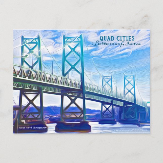 Quad Cities USA Postkarte (Vorderseite)