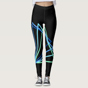 Quad-Dreieck-Aqua-Leggings Leggings