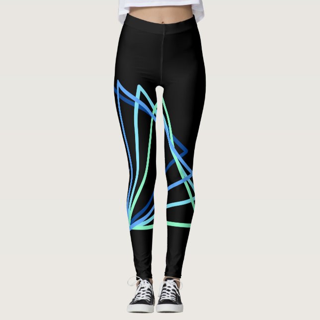 Quad-Dreieck-Aqua-Leggings Leggings (Vorderseite)