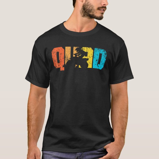 Quad Retro Quad Riding Vier-Rad ATV für Jungen T-Shirt (Vorderseite)