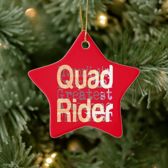 Quad Rider Extraordinaire Ceramic Ornament (Baum)