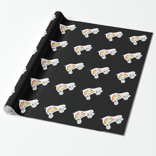 Quad Skate Regenbogen Geschenkpapier (Ungerollt)