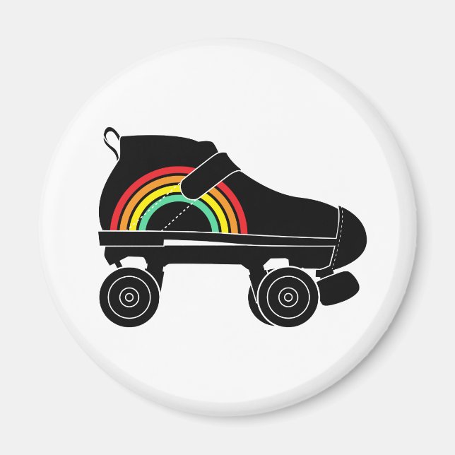 Quad Skate Regenbogen Magnet (Vorne)