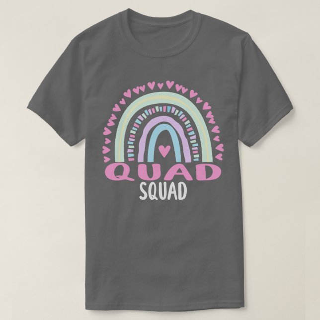 Quad Squad Party Matching Womens Apprecive Rain T-Shirt (Design vorne)