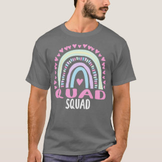 Quad Squad Party Matching Womens Apprecive Rain T-Shirt