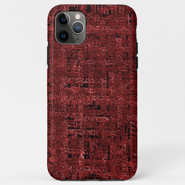 Quadrados pequenos vermelho sobreposto encharcados Case-Mate iPhone hülle (Rückseite)