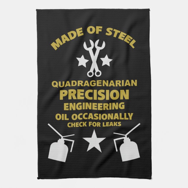 Quadragenarian Birthday Geschirrtuch (Vertikal)