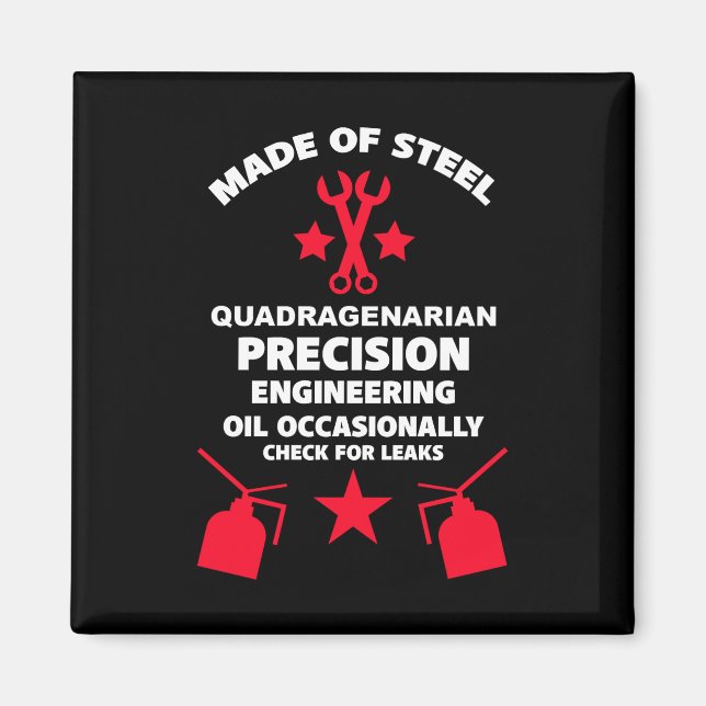 Quadragenarian Birthday Magnet (Vorne)