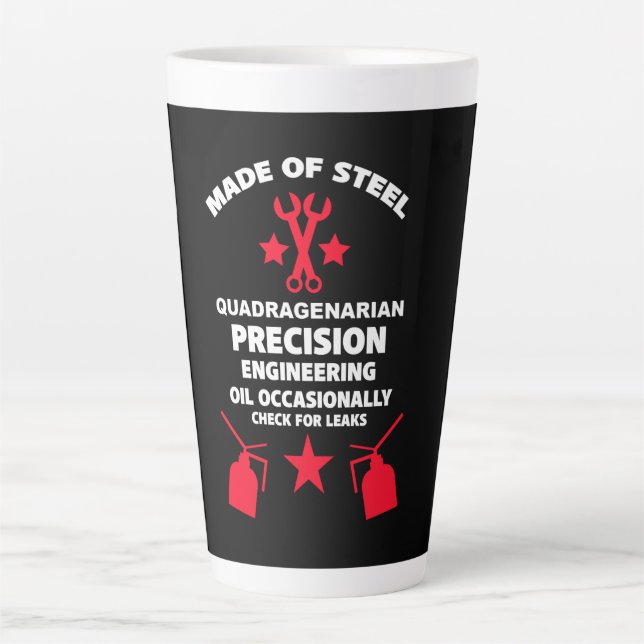 Quadragenarian Birthday Milchtasse (Vorderseite)