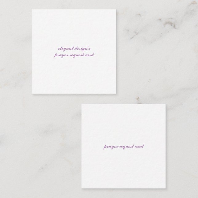 Quadrat 2,5"x2,5" Standard-matte Visitenkarte (Vorne/Hinten)