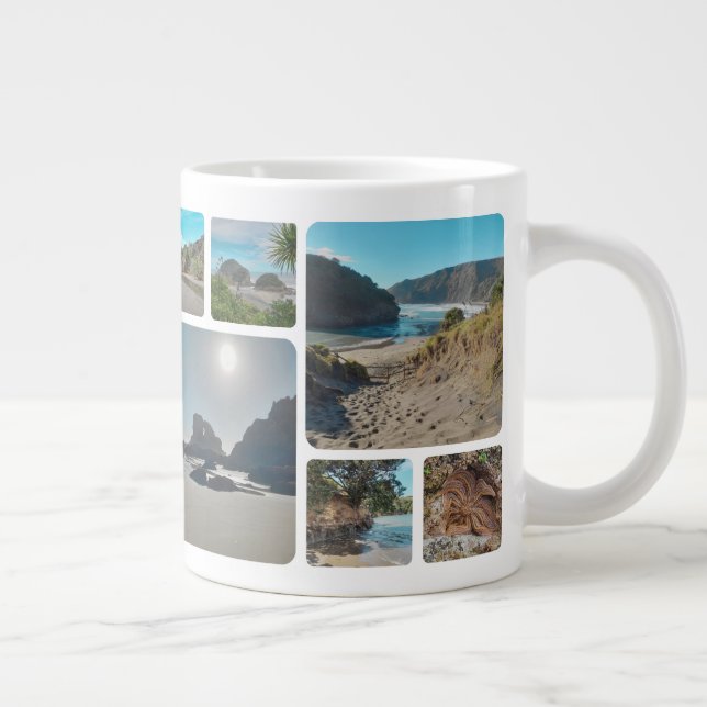 Quadrat-Bildkollektion abgerundete Ecke Jumbo-Tasse (Rechts)