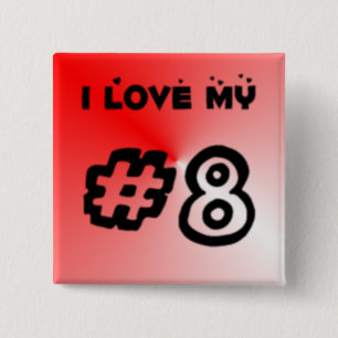 Quadrat des Knopf-#8 Button