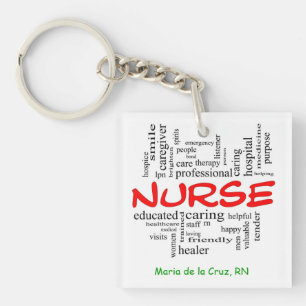 Quadrat-(doppelseitiger) Schlüsselanhänger