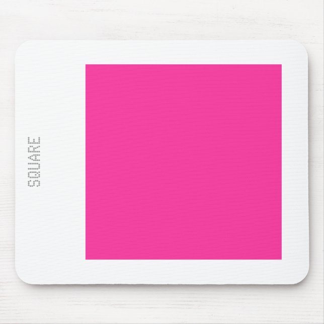 Quadrat - Heiß rosa und weiß Mousepad (Vorne)