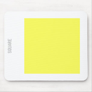 Quadrat - hellgelb und weiß mousepad