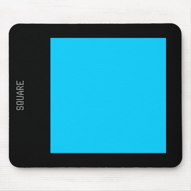 Quadrat - Himmelblau und Schwarz Mousepad (Vorne)