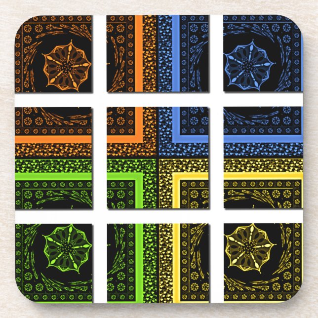Quadrat in einer Box Untersetzer (Vorderseite)