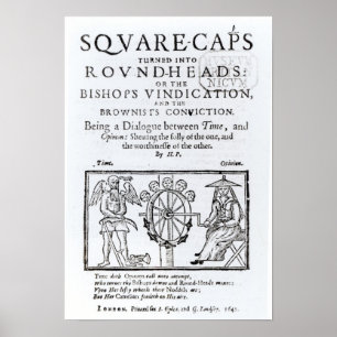 Quadrat-Kappen wurden 1642 zu Rundköpfen Poster