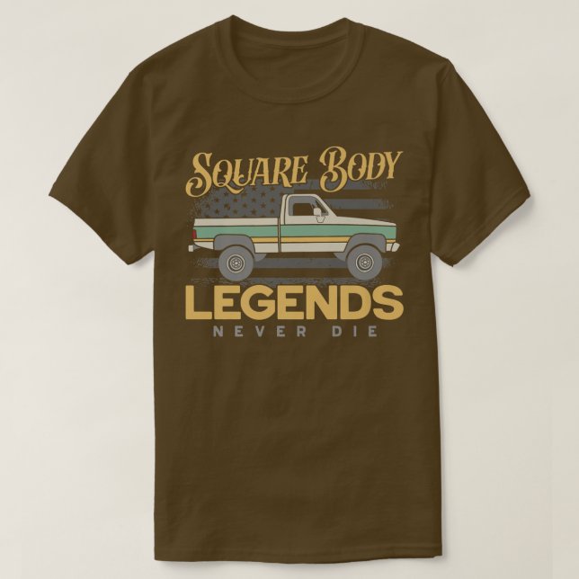 Quadrat-Körperleder nie Die Artwork für einen LKW T-Shirt (Design vorne)