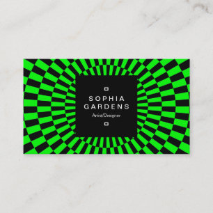 Quadrat Label 01a - Op Art 02 Visitenkarte