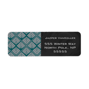 Quadrat Leaf Muster Aquamarin neutral