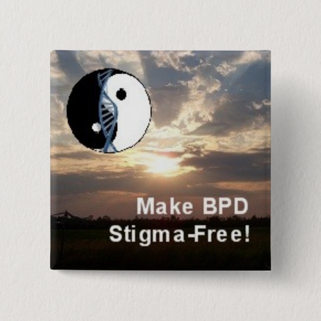 Quadrat "machen BPD Schande-Frei!" Button (Vorderseite)