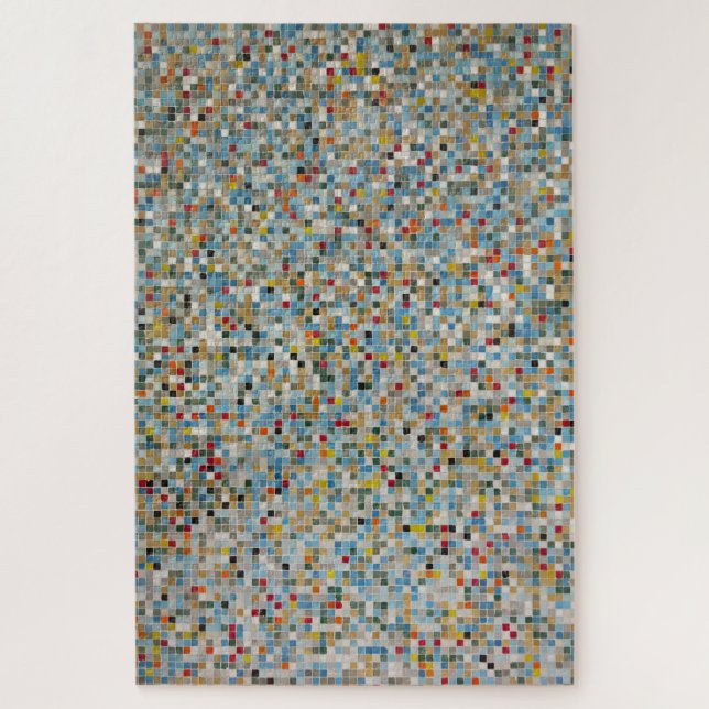 Quadrat Mosaik Mehrfarbiges Fliesenmuster (Foto) (Vertikal)