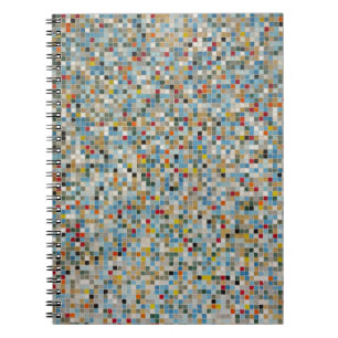 Quadrat Mosaik Mehrfarbiges Fliesenmuster (Foto) Notizblock