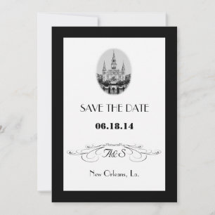 Quadrat-Save the Date Karten New Orleans Jackson