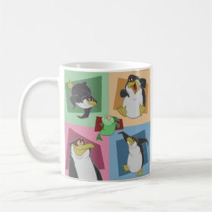 Quadrat-Tasse des Penguin-4 Kaffeetasse