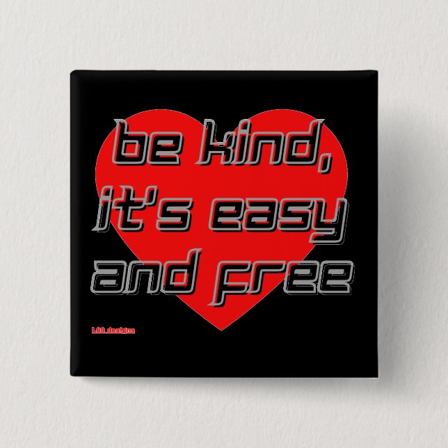Quadrat-Taste "KIND SEIN,..." Button (Vorderseite)