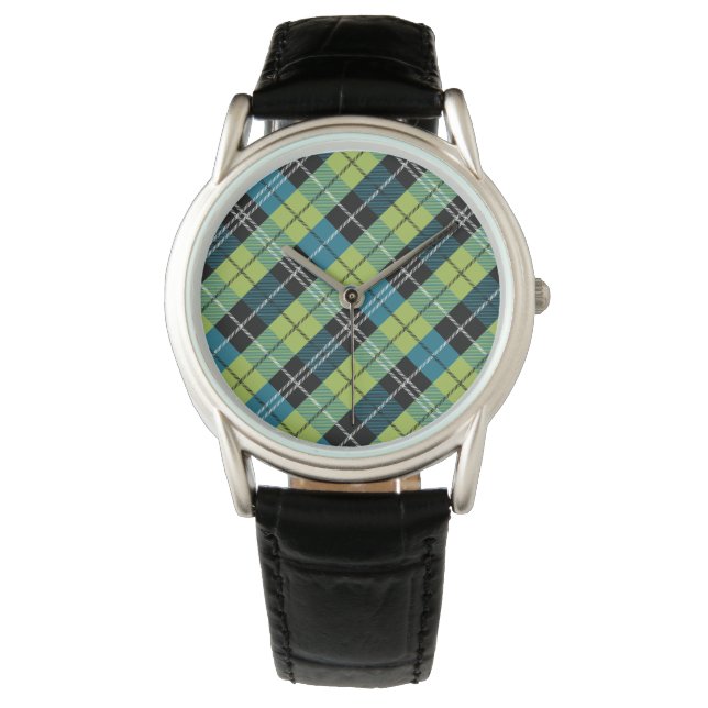 Quadrat und Farbe 2 Armbanduhr (Vorderseite)