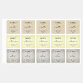 Quadrat — VOLL EDITABLE Candle Sticker Labels