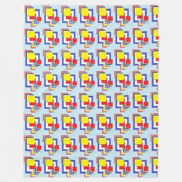 Quadrate Abstrakt Fleecedecke