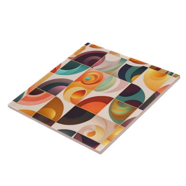 Quadrate Abstrakt Retro Moderne Sammlung Fliese (Seite)