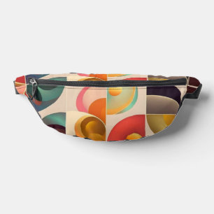 Quadrate Abstrakt Retro Trendy Collection Bauchtasche