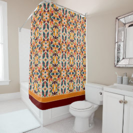 Quadrate Abstrakt Retro Trendy Collection Duschvorhang