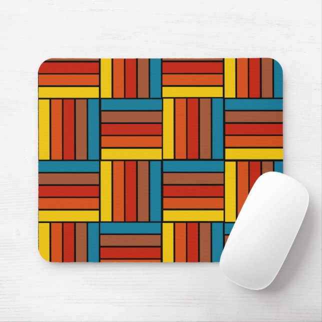 Quadrate der 70er Jahre Mousepad (Mit Mouse)