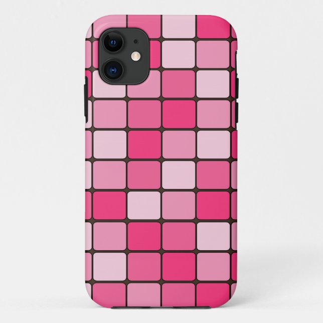 Quadrate der roten und weißen Tile Case-Mate iPhone Hülle (Rückseite)