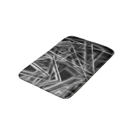 Quadrate Ecken in dicken grauen Linien auf schwarz Badematte