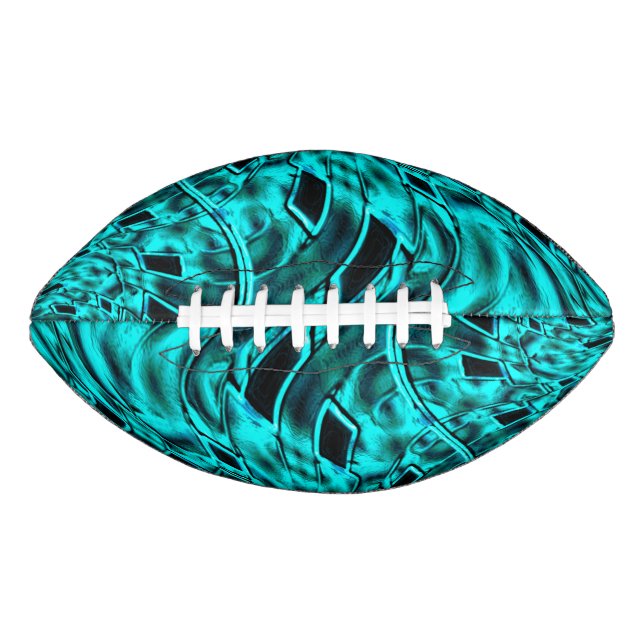 Quadrate gespiegelt in zyanischer oder blauer Farb Football (Vorderseite)