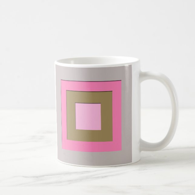 Quadrate in der Mitte des Jahrhunderts - grau / gr Kaffeetasse (Rechts)