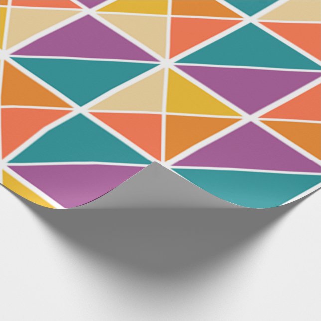 Quadrate in Dreiecke Geschenkpapier (Ecke)