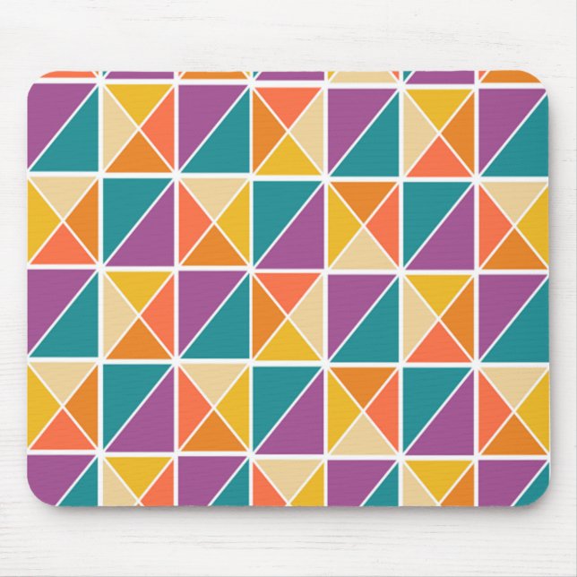 Quadrate in Dreiecke Mousepad (Vorne)