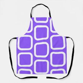 Quadrate in Weiß und Violett Kissen Schürze
