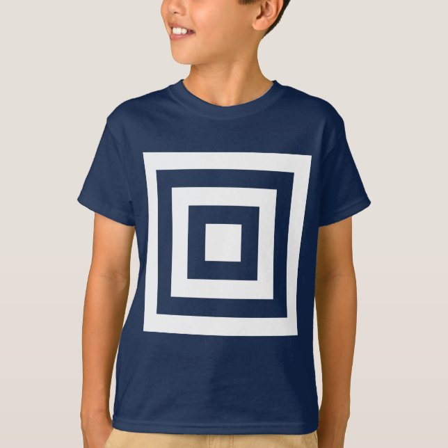 Quadrate innerhalb von Quadraten T-Shirt (Vorderseite)