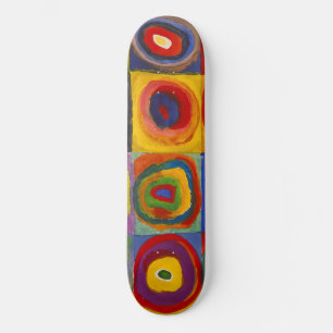 Quadrate mit konzentrischen Kreisen 2 Kandinsky Skateboard